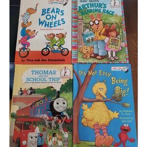 Mixed Lot of 4 Beginner Reading Big Bird, Berenstain & more Hardcover Kids Books